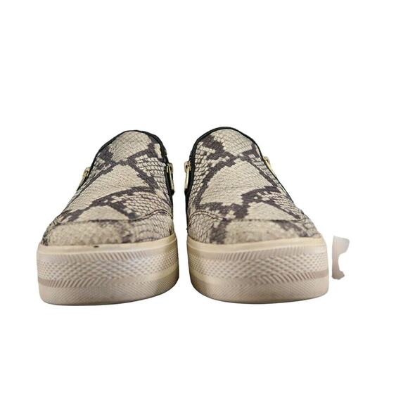 Ash Shoes Womens 39 Sneakers Fashion Platform Jordy Snakeskin Leather Zip - Picture 3 of 16